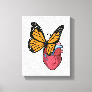 Butterfly med hjärta canvastryck