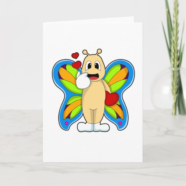 Butterfly med hjärta kort (Framsida)
