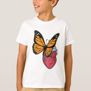 Butterfly med hjärta t shirt