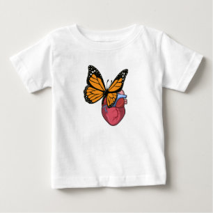 Butterfly med hjärta t shirt