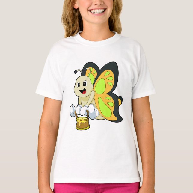 Butterfly med honung t shirt (Framsida)