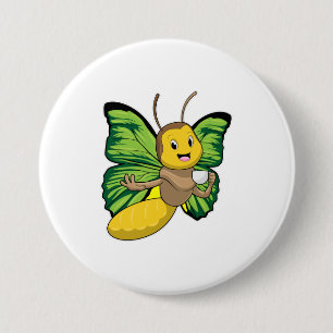 Butterfly med Kopp i kaffe Knapp