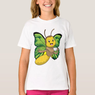 Butterfly med Kopp i kaffe T Shirt