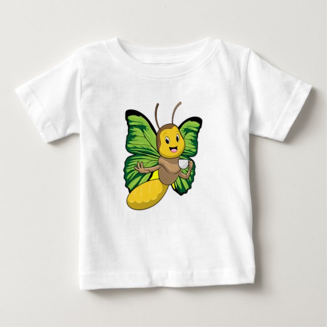 Butterfly med Kopp i kaffe T Shirt (Framsida)
