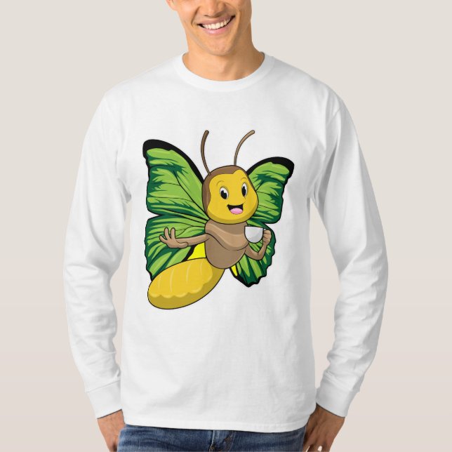 Butterfly med Kopp i kaffe T Shirt (Framsida)