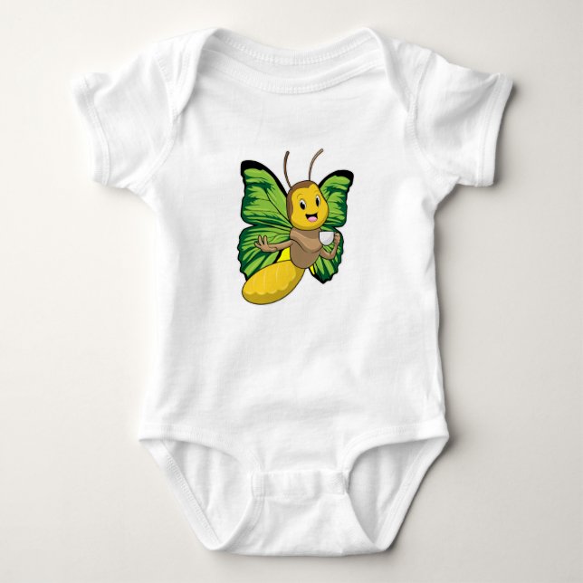 Butterfly med Kopp i kaffe T Shirt (Framsida)