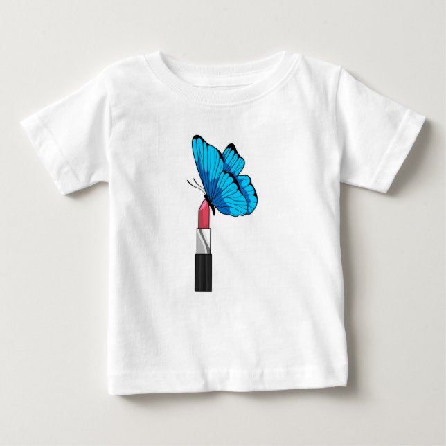 Butterfly med Lipstick T Shirt (Framsida)