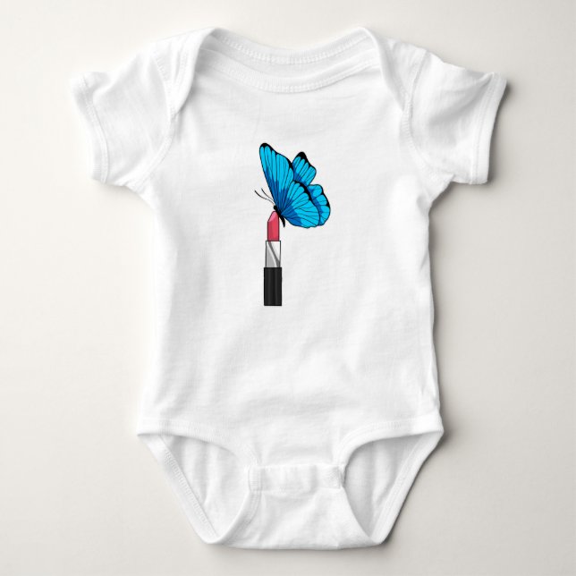 Butterfly med Lipstick T Shirt (Framsida)