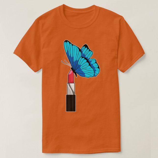 Butterfly med Lipstick T Shirt (Design framsida)