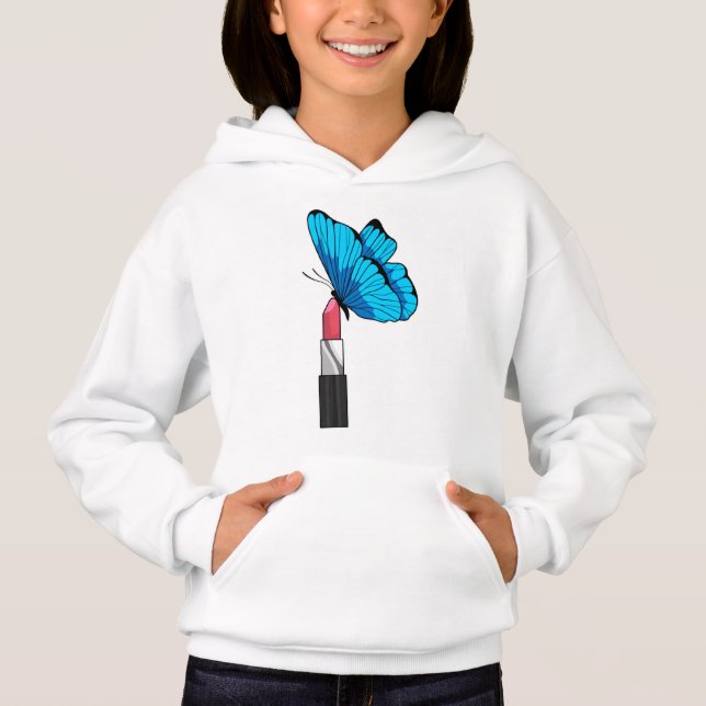 Butterfly med Lipstick T Shirt (Framsida)