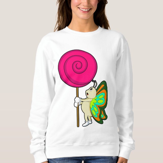 Butterfly med Lollipop T Shirt (Framsida)