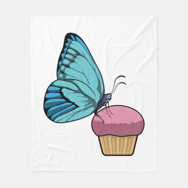Butterfly med Muffin Fleecefilt (Framsidan)