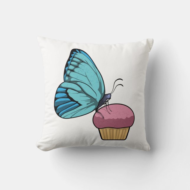 Butterfly med Muffin Kudde (Framsida)