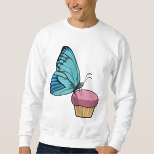 Butterfly med Muffin Lång Ärmad Tröja