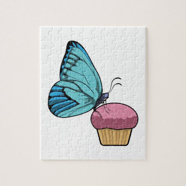 Butterfly med Muffin Pussel (Vertikal)