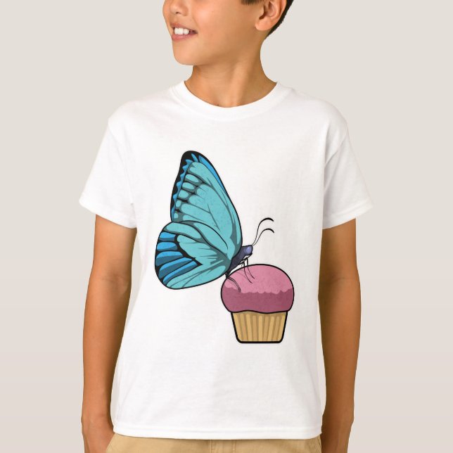Butterfly med Muffin T Shirt (Framsida)