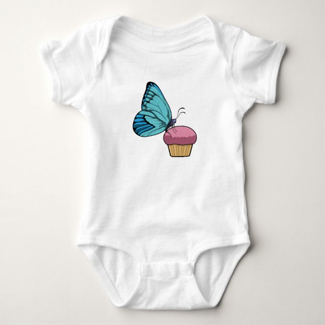 Butterfly med Muffin T Shirt (Framsida)
