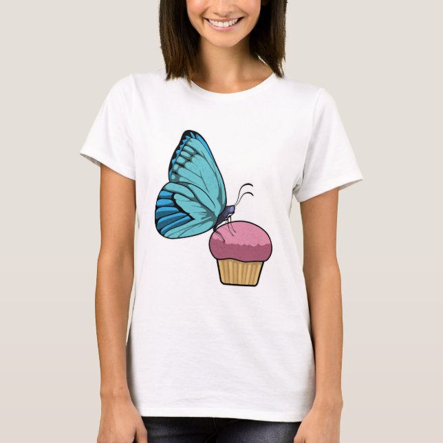 Butterfly med Muffin T Shirt (Framsida)
