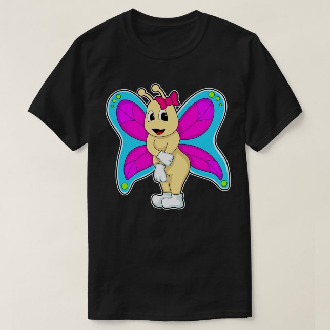 Butterfly med Ribbon T Shirt (Design framsida)
