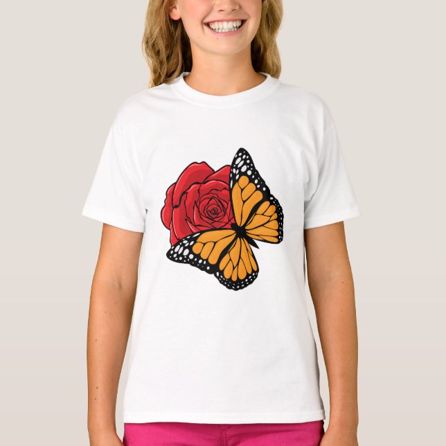 Butterfly med Ro T Shirt (Framsida)