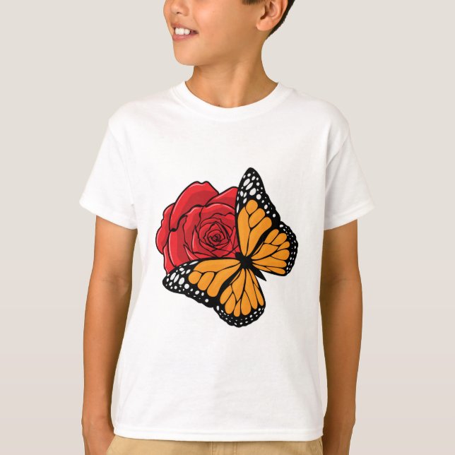 Butterfly med Ro T Shirt (Framsida)