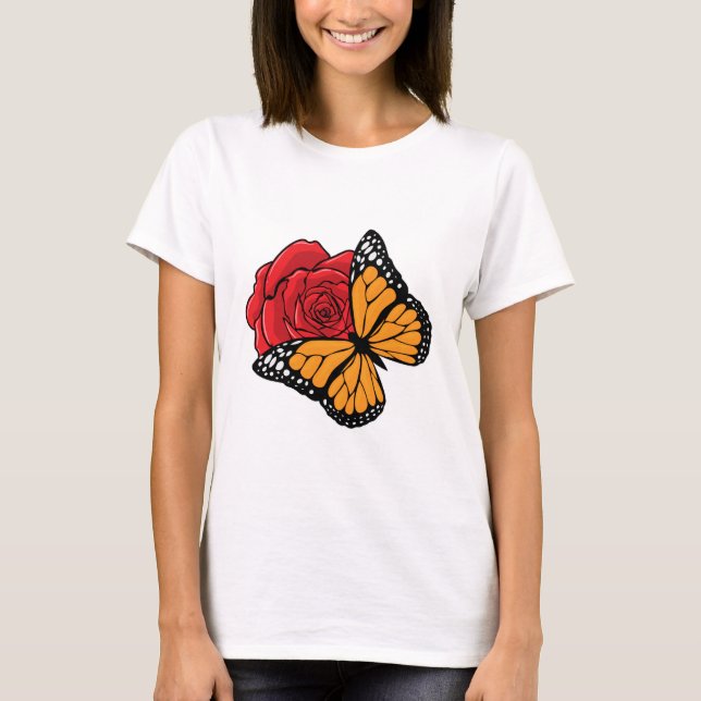 Butterfly med Ro T Shirt (Framsida)