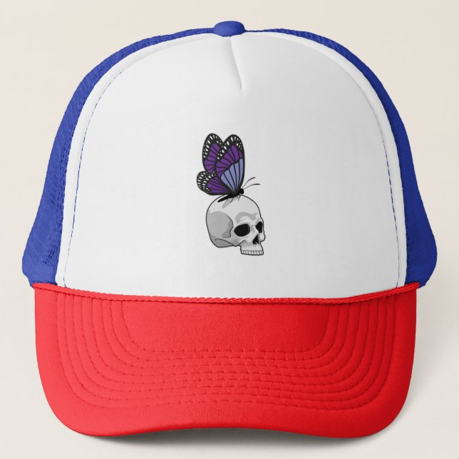 Butterfly med Skull Keps (Framsida)