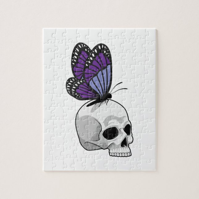 Butterfly med Skull Pussel (Vertikal)