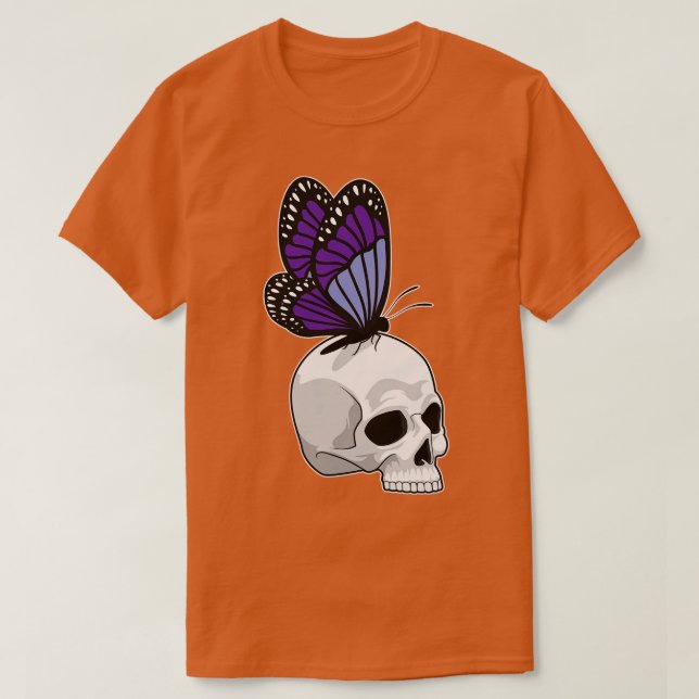 Butterfly med Skull T Shirt (Design framsida)