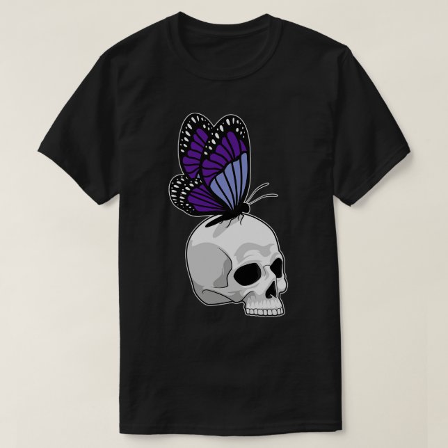 Butterfly med Skull T Shirt (Design framsida)