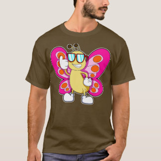 Butterfly med solglasögon t shirt