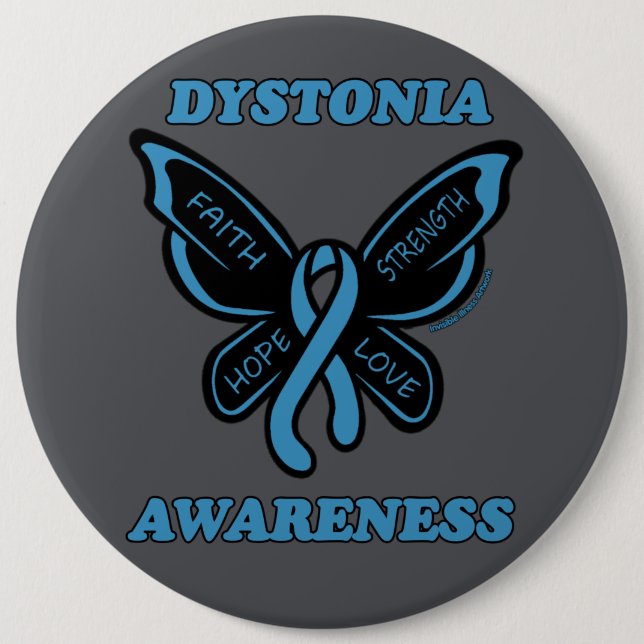 Butterfly/Medvetenhet.. Dystonia-knapp Knapp (Framsida)