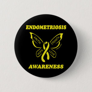 Butterfly/Medvetenhet ...Endometriosknapp Knapp