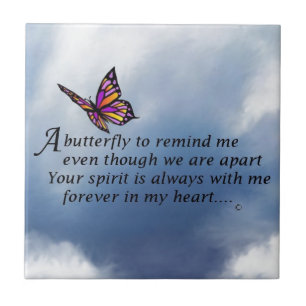 Butterfly Memorial Dikt Kakelplatta