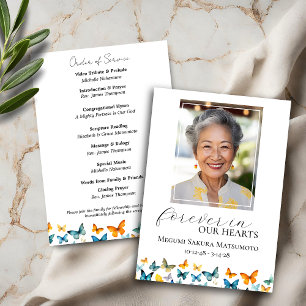 Butterfly Memorial Funeral Program