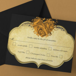 Butterfly Metallic Guld Heart Guld and Black OSA Kort