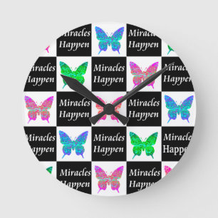 BUTTERFLY MIRACLES HÄNDER KONSTRUKTION RUND KLOCKA