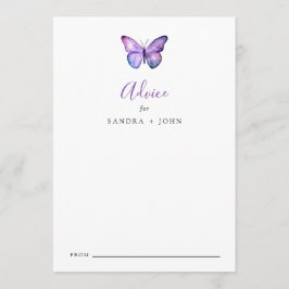 Butterfly Möhippa Advice Bröllop Önskemål Rådkort