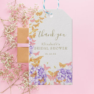 Butterfly Möhippa Hydrangea Boho Tack Presentetikett