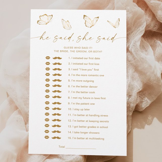 Butterfly-Möhippan sa att hon sa att spel (Skapare uppladdad)