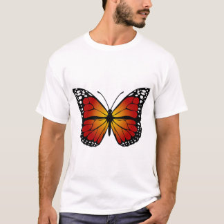 Butterfly Monarch Abstract Artistic Line Art T Shirt