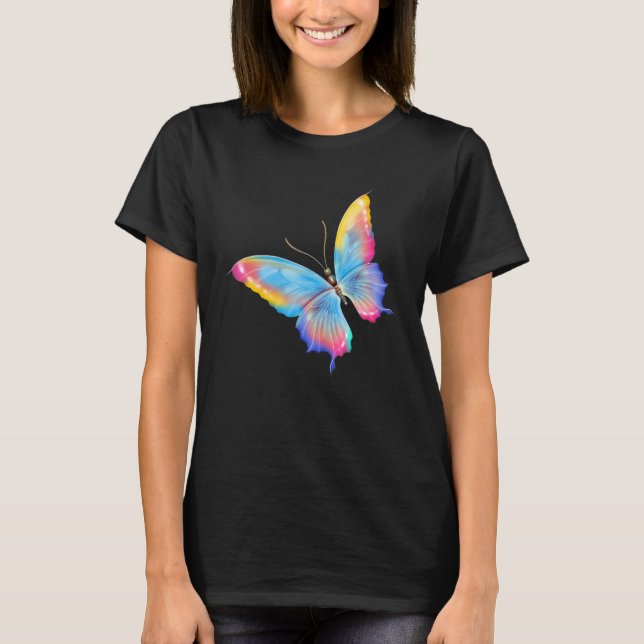 Butterfly Monarch Butterfly Rainbow Butterfly T Shirt (Framsida)