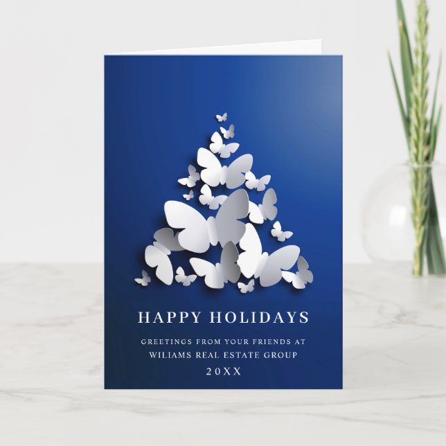 Butterfly Monarch Christmas Corporate Greeting Helgkort (Framsida)