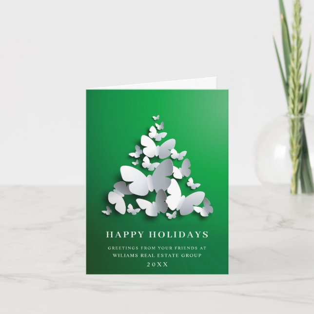  Butterfly Monarch jul Corporate Hälsning Helgkort (Framsida)