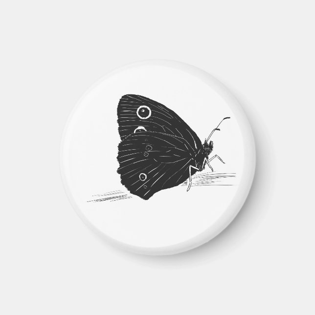 Butterfly Monochrome Magnet (Framsidan)