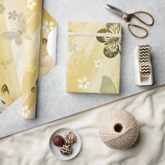 Butterfly Mönster 10 Presentpapper (Hantverk)