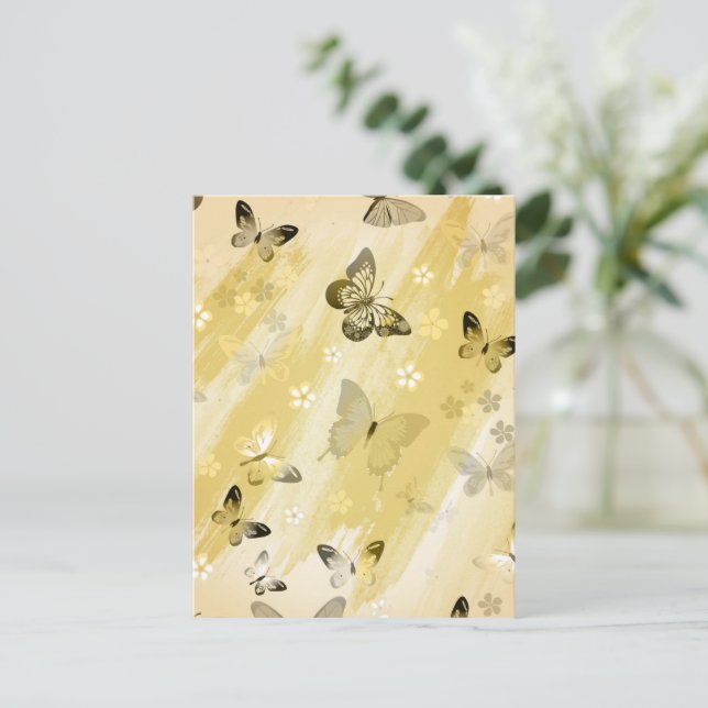 Butterfly Mönster 10 Vykort (Stående Fram)