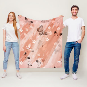 Butterfly Mönster 11 Fleecefilt