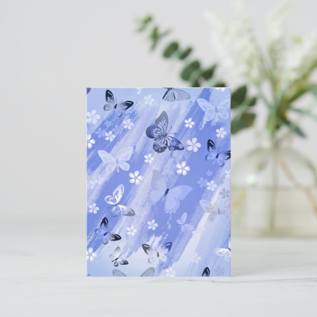Butterfly Mönster 13 Helg Vykort (Stående Fram)