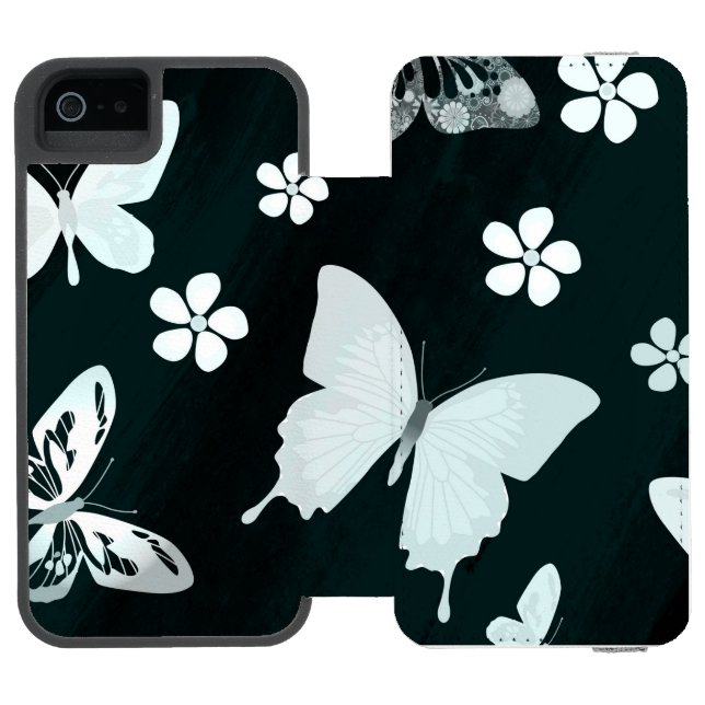 Butterfly Mönster 14 Incipio iPhone Wallet Skal (Folio Öppen)